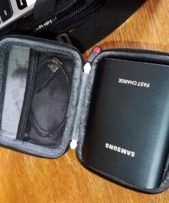 Hermitshell Hard EVA Travel Case Fits Anker PowerCore 13000 Portable Charger - Compact 13000mAh 2-Port Ultra Portable Phone Charger Power Bank (Black) Black 37 81ancEW7uCL