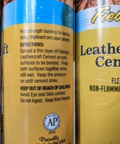 Fiebing's Leathercraft Cement - Leather Glue (4oz) - Quick Drying, High Strength, Flexible Adhesive w/Permanent Bonding for Craft or Repair for Leather Jackets, Shoes, Wallets, Furniture - Non-Toxic 32 81apecgZdXL