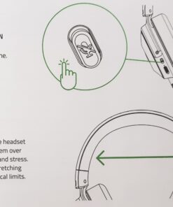 Razer Kraken V3 HyperSense Wired USB Gaming Headset w/Haptic Technology: Triforce Titanium 50mm Drivers - THX Spatial Audio - Hybrid Fabric & Leatherette Memory Foam Cushions - Detachable Mic 100 81apz7XR9VL