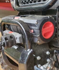 WARN 101140 AXON 45-S Powersports Winch With Spydura Synthetic Rope and HUB Wireless Receiver: 1/4" Diameter x 50' Length, 2.25 Ton (4,500 lb) Pulling Capacity No Size 26 81aq4HgPTJL