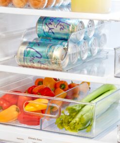 iDesign Recycled Plastic Resipreme Divided Fridge and Freezer, 12” x 4” x 14.5”, Clear 1 Pack 21 81aqzHKkmL