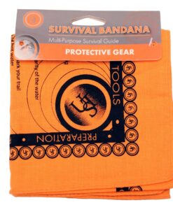 UST Survival Bandana with Heavy Duty Construction, Easy to Read Tips and High Vis Orange for Backpacking, Camping, Hiking, Emergency and Outdoor Survival 4 81arByqtzzL