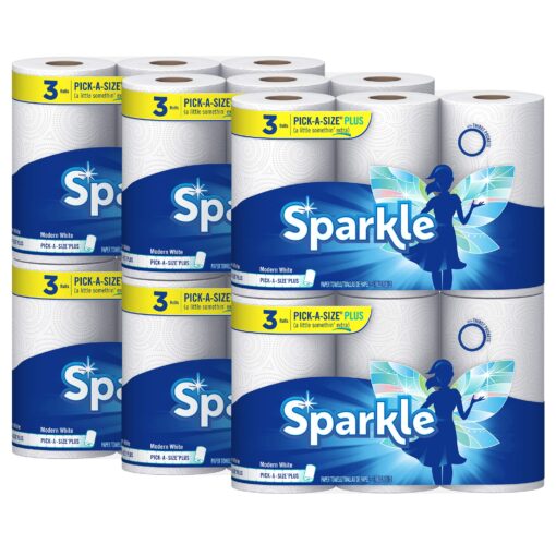 Sparkle® Paper Towels, 3 Count (Pack of 6) 3 Count (Pack of 6) White