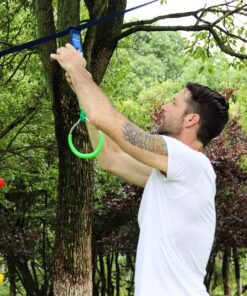 Rainbow Craft 7-Pack Colorful Ninja Rings - Gymnastic Rings, Swing Bar Rings, Monkey Rings for Backyard Ninja Warrior Obstacle Slackline Kits 7 Pack Ninja Acc 15 81asd fXXgL