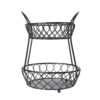 Gourmet Basics by Mikasa Loop and Lattice Wire Basket, Antique Black 16 81atAZr1y9L