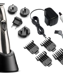 Andis 32400 Slimline Pro Cord/Cordless Beard Trimmer, Lithium Ion T-blade Trimmer, Close Cutting T-Blade Zero Gapped, Chrome Old Chrome Slimline Trimmer 37 81atgsKKR S