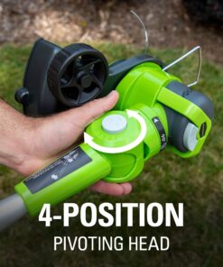 Greenworks 24V Cordless String Trimmer and Blower Combo Pack, 2Ah Battery and Charger Included STBA24B210 12" Trimmer + Blower (2.0Ah) 21 81auTgCt1IS