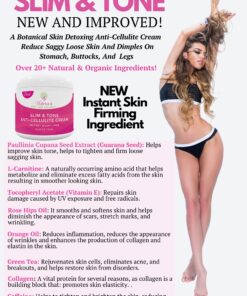Slim & Tone Anti Cellulite Cream Firming Lotion Botanical Defense Skin Tightening Reduce Sagging Loose Skin Dimples Buttocks Legs Stomach Plus Exclusive Diet and Recipe Guide FREE 19 81avDVn7RAL