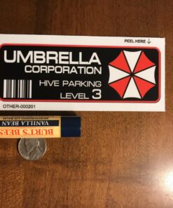 Vool Resident Evil Umbrella Corp. Parking Decal Vinyl Decal Bumper | Sticker | 2"x 5" 25 81avmP84W L