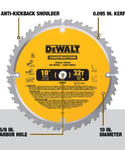 DEWALT 10-Inch Miter / Table Saw Blades, 60-Tooth Crosscutting & 32-Tooth General Purpose, Combo Pack (DW3106P5) Saw Blade Combo Pack, 10 In., 60/32T 27 81awvxpvSsL