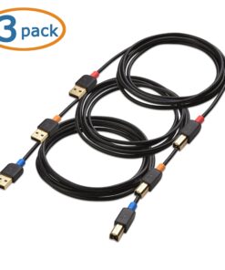 Cable Matters 3-Pack USB Cable/USB Printer Cable 6 ft, USB A to B Cable, USB 2.0 Cable Compatible with Printer, MIDI Controller, MIDI Keyboard and More - 6 Feet 11 81ax0xbj22L