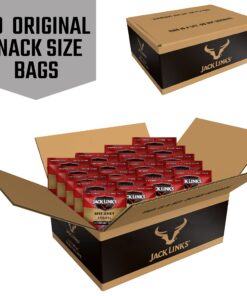 Jack Link's Beef Jerky, Original - Flavorful Meat Snack for Lunches, Ready to Eat - 7g of Protein, Made with Premium Beef - 0.625 Oz Bags (Pack of 5) 0.625 Ounce (Pack of 5) 25 81ayTniCOHS