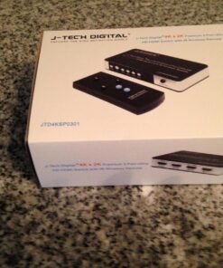 J-Tech Digital 4K@30HZ 4-Port HDMI Switch with PIP, IR, HDCP1.4 Wireless Remote Control, and Auto Switch ON/OFF Functions with Control4 Driver Available 30 81ayxVi0iZL