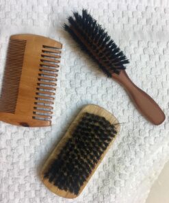 Beard Brush by ZilberHaar - Stiff Boar Bristles - Beard Grooming Brush for Men - Straightens and Promotes beard growth - Works with Beard Oil and Balm to Soften Beard – For beard kits - 6 inches long Brown 6 Inch (Pack of 1) 46 81az0sJkOWL