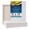 U.S. Art Supply 11 x 14 inch Stretched Canvas Super Value 7-Pack - Triple Primed Professional Artist Quality White Blank 5/8" Profile, 100% Cotton, Heavy-Weight Gesso - Acrylic Pouring, Oil Painting 11" x 14"