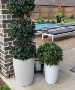 Silk Decor 1 4'TRI Ball Boxwood TOP.(P) GRTT Greenery, 48-in, Two Tone Green 21 81b0u dUQL