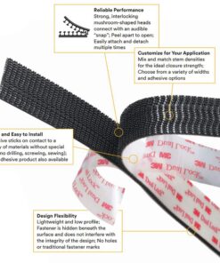 3M Dual Lock Reclosable Fasteners, Heavy Duty Industrial Use, Clear, TB3561, 1" x 10 ft Mated Strip, Indoor/Outdoor Use, Great for Metal, Glass, Acrylic, PC, ABS 14 81b17i5xvvL