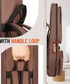 CAHAYA Guitar Bag 40 41 42 Inches 6 Pockets Guitar Case Water Resistent Oxford Cloth 0.5 Inch Extra Thick Sponge Overly Padded for Acoustic Classical Guitar with Anti-theft Pocket CY0150 32 81b1e16FS0L