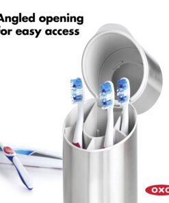 OXO Good Grips Stainless Steel Toothbrush Organizer 9.75 Inch 27 81b29RrFNwL