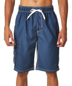 Kanu Surf Men's Barracuda Swim Trunks (Regular & Extended Sizes) Small Navy 10 81b2Y bmTnL