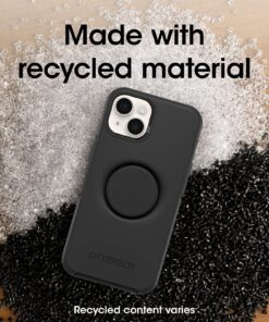 OtterBox iPhone 14 & iPhone 13 Otter + Pop Symmetry Series Case - BLACK, integrated PopSockets PopGrip, slim, pocket-friendly, raised edges protect camera & screen 11 81b2nWyAGL