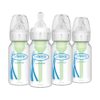 Dr. Brown's Natural Flow Anti-Colic Options+ Narrow Baby Bottles 4 oz/120 mL, with Level 1 Slow Flow Nipple, 4 Count (Pack of 1), 0m+ 4oz, Clear 4 Count (Pack of 1)