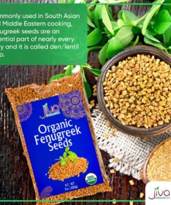 Jiva Organic Fenugreek Seeds 7 Ounce – Non-GMO, Gluten Friendly, All Natural Fenugreek Spice – Organic Fenugreek Seeds for Hair Growth, Cooking & Sprouting - Methi Seeds for Methi Dana Water 24 81b4mLzN7FL