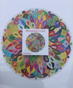 Bgraamiens Puzzle-Blooming Color-1000 Pieces Gradient Puzzle Color Challenge Blue Board Round Jigsaw Puzzles 48 81b6tzPxFzL