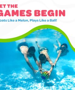 Watermelon Ball The Original Pool Toys for Kids Ages 8-12 - 6.5 inch Pool Ball for Teens, Adults, Family - Pool Games, Pool Toys, Fun Swimming Pool Games, Water Football, Diving and Beach Ball Play 17 81b7bRPsv7L