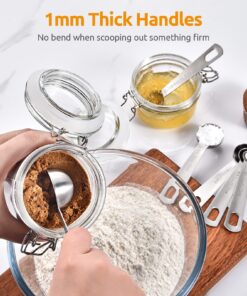 Measuring Spoons: U-Taste 18/8 Stainless Steel Spoons Set of 9 Piece: 1/16 tsp, 1/8 tsp, 1/4 tsp, 1/3 tsp, 1/2 tsp, 3/4 tsp, 1 tsp, 1/2 tbsp & 1 tbsp Dry and Liquid Ingredients XS-9 pcs 31 81b7cGd32SL