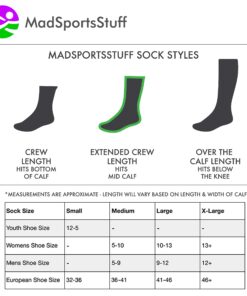 MadSportsStuff Basketball Socks for Boys Girls - Athletic Crew Socks - Youth and Adult Sizes Medium Royal/Gold 10 81b7cyJYTQL