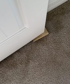 Jamm Door Stopper | Door Stop Wedge Holds Doors Open in Both Directions | Premium Non Rubber Non Slip Hardware | Standard Size | Honey Beige - 1 Pack 20 81b8Rof1l5L