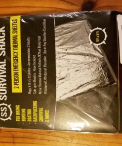 Sharp Survival Shack Emergency Survival Shelter Tent | 2 Person Mylar Thermal Shelter | 8' X 5' All Weather Tube Tent | Reflective Material Conserves Heat | Lightweight | Waterproof | Best Su 45 81b8WZ7rhDL