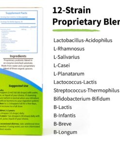 Alternative view of LiviaOne Daily Liquid Probiotics, USDA-Certified Organic Probiotics, Allergen- and Gluten-Free Vegan Probiotic for Women and Men, Non-GMO and Raw, 4 Fl Oz (Pack of 1) Unflavored 4 Fl Oz (Pack of 1)