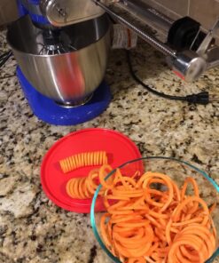 KitchenAid Fruit and Vegetable Spiralizer Attachment Stand Mixer, Polished Aluminum Spiralizer - 5 Blades 47 81bBejEyaHL