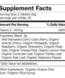 Dr. Schulze's | Super-C Plus | Vitamin C Complex | Clinical Herbal Formula | Dietary Supplement | Immunity Support | Increase Collagen Formation & Iron Absorption | 60 Chewable Tablets (1000 mg) 60 Count (Pack of 1) 14 81bEttonMGL