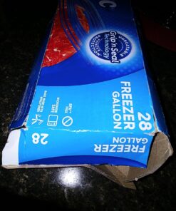 Ziploc Gallon Food Storage Freezer Bags, New Stay Open Design with Stand-Up Bottom, Easy to Fill, 28 Count Clear 39 81bFKBri2aL