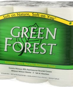 Alternative view of Green Forest Premium 100% Recycled Bathroom Tissue, 352 Sheets, 12 Rolls (Pack of 1)