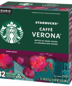 Starbucks Coffee K-Cup Pods, Caffè Verona, Dark Roast Coffee, Notes of Dark Cocoa & Caramelized Sugar, Keurig Genuine K-Cup Pods, 32 CT K-Cups/Box (Pack of 3 Boxes) Café verona 24 Count (Pack of 4) 12 81bHPwWtuSL