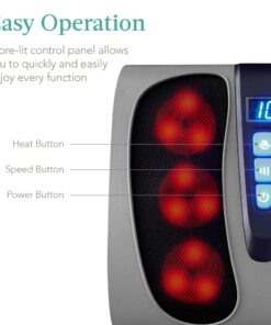 Best Choice Products Shiatsu Foot Massager, Electric Therapeutic Massage Platform w/ 6 Rollers, Heat Function, Deep Kneading, 18 Massage Nodes - Gray 11 81bHnORwq7L