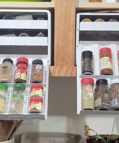 YouCopia SpiceStack Adjustable Spice Rack Organizer, Pull-Down 24-Bottle Seasonings and Spices Holder for Kitchen Cabinet and Pantry Organization with 104 Included Labels White 40 81bHx4ahz1L