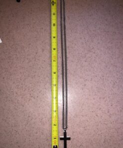 FIBO STEEL Stainless Steel Cross Pendant Chain Necklace for Men Women, 22-30 Inches 35*20*3mm cross, 22 inches chain 23 81bIAVQU4AL