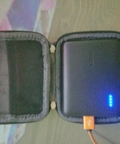 Hermitshell Hard EVA Travel Case Fits Anker PowerCore 13000 Portable Charger - Compact 13000mAh 2-Port Ultra Portable Phone Charger Power Bank (Black) Black 31 81bIbGmu6iL