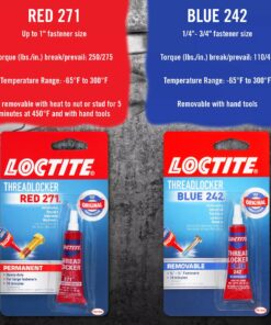 Loctite Threadlocker Blue 242 - Removable Thread Lock Glue for Nuts, Bolts, & Fasteners, Medium Strength Screw Glue to Prevent Loosening & Corrosion - 6 ml, 1 Pack 0.2 Fl. Oz (Pack of 1) 26 81bLvz6rQrL