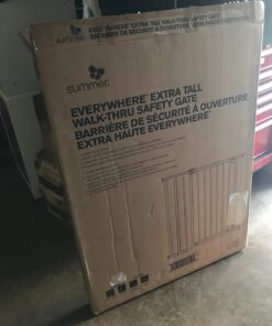 Summer Infant Multi-Use Decorative Extra Tall Safety Pet and Baby Gate,28.5'-48' Wide, 36' Tall,Pressure or Hardware Mounted, Install on Wall or Banister in Doorway or Stairway,Auto Close Door -Beige 36" Tall, 28.5 - 48.0" Wide Beige 64 81bNmAxAF L