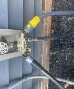 ATDAWN 4 Way Brass Hose Splitter, 3/4" Brass Hose Faucet Manifold, Garden Hose Adapter Connector 19 81bPMXPaZbL