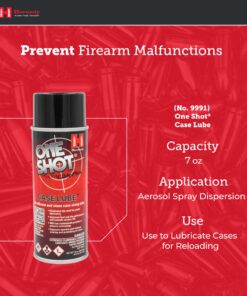 Hornady One Shot Case Lube with DynaGlide Plus, 5 oz - A Clean, Non-Sticky, & Easy to Use Aerosol Spray Lubricant Dry Film with No Petroleum Wax to Contaminate Powder or Primers -Quick Dry Lube Spray 11 81bQ9nM5L