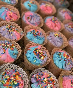 GOLF 100Pcs Cupcake Wrappers Artistic Bake Cake Paper Filigree Little Vine Lace Laser Cut Liner Baking Cup Wraps Muffin CaseTrays for Wedding Party Birthday Decoration (White) White 33 81bQRMDSzdL