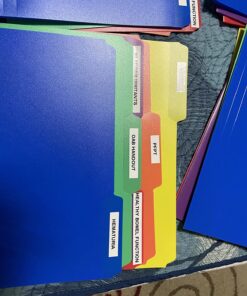 36 Pack Plastic File Folders Colored with Sticky Labels, Sooez Heavy Duty Letter Size Colored File Folders with Erasable 1/3-Cut Tab, Stronger Than Manila File Folder, Perfect for File Organization 36 17 81bSXTIFkdL
