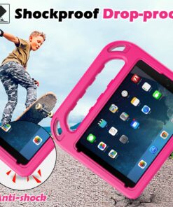 AVAWO Kids Case for iPad Mini 1 2 3 - Light Weight Shock Proof Handle Stand Kids for iPad Mini, iPad Mini 3rd Generation, iPad Mini 2 with Retina Display - Rose Magenta/Rose 14 81bSqDDC4L